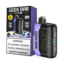 Geek Bar Pulse X 25000 Blackberry B-Pop – Disposable Vape | Up to 25,000 Puffs | 5% Nicotine Salt | Bold Blackberry Candy Flavor | Dual Mode (Turbo & Eco) | Smart LED Display | USB-C Rechargeable