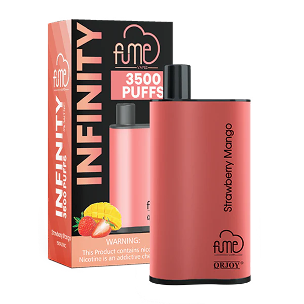 Fume Infinity 3500 Puffs – Strawberry Mango Disposable Vape | 5 Count Box | Juicy Tropical Fruit Blend | 5% Nicotine | Pre-Filled, Long-Lasting Vape Device