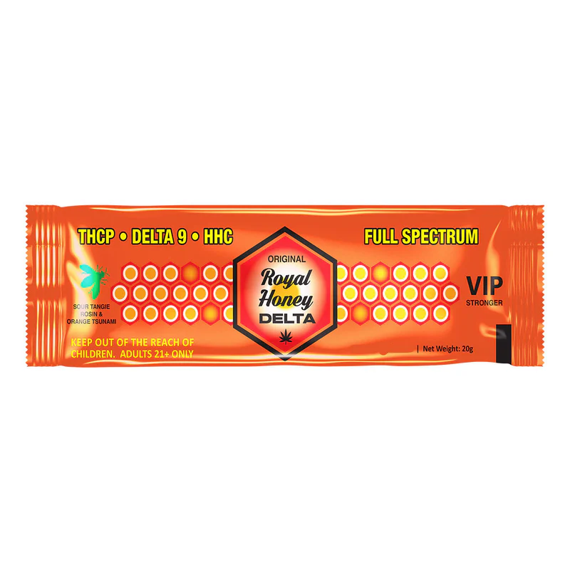 Royal Honey Delta 9 – Sour Tangie Rosin & Orange Tsunami Infused – 10mg Delta-9 THC per Serving – Natural Relaxation & Mood Support – Premium Honey Infusion – 1oz