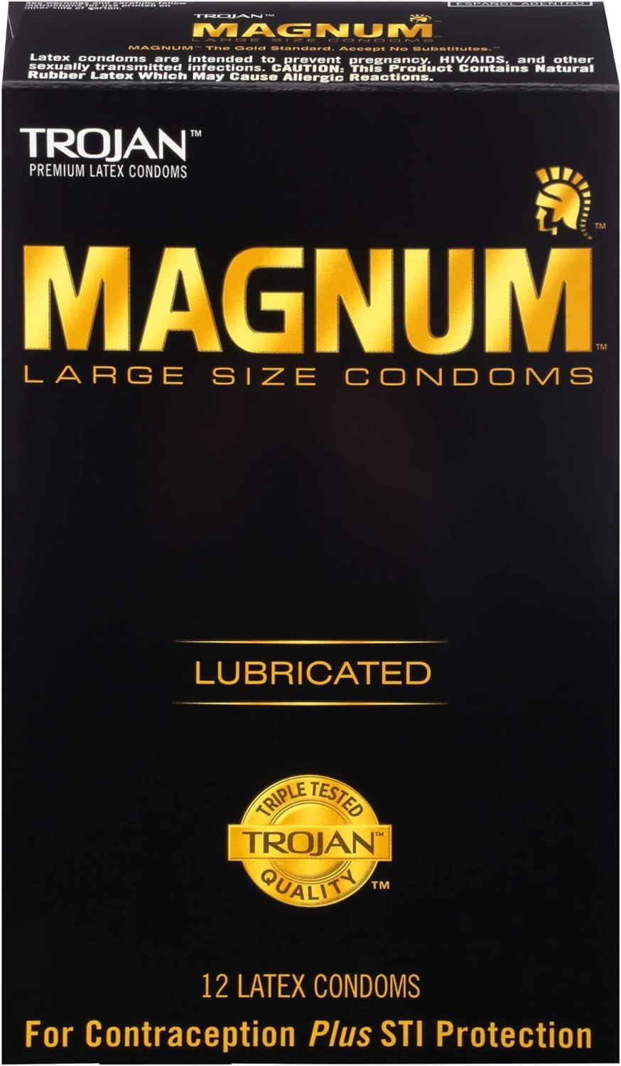 Trojan Magnum Large Condoms 48 Count – Lubricated Latex Condoms for Men – Extra Comfort Fit – Trusted Protection – Individually Wrapped – Health & Hygiene Essentials