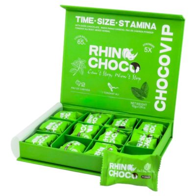 Rhino Choco VIP Mint Male Enhancement Chocolate – Refreshing Mint-Infused Performance Chocolate for Men – Enhances Energy, Endurance & Confidence – Great Taste, Fast-Acting Herbal Support.