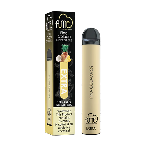 Fume Extra 1500 Puffs – Piña Colada Disposable Vape | 10 Count Box | Tropical Pineapple & Coconut Flavor | Pre-Filled, 5% Nicotine, Long-Lasting Disposable Vapes