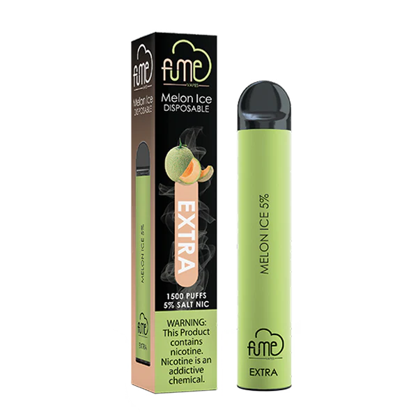 Fume Extra 1500 Puffs – Melon Ice Disposable Vape | 10 Count Box | Juicy Melon with Cool Menthol Finish | Pre-Filled, 5% Nicotine, Long-Lasting Disposable Vapes