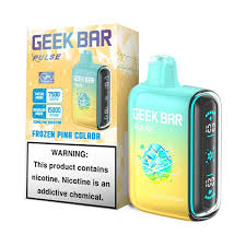 Geek Bar Pulse 15000 Frozen Pina Colada – Disposable Vape | Up to 15,000 Puffs | Dual Mode (Turbo & Regular) | Pineapple Coconut Menthol Flavor | USB-C Rechargeable | LED Display | 5% Nicotine Salt
