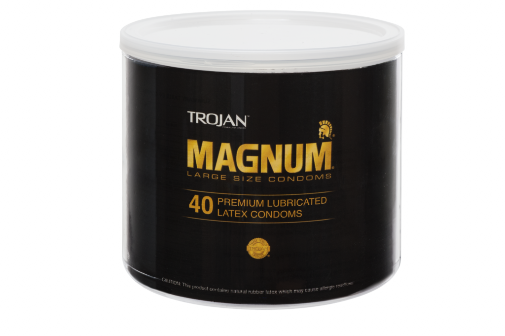Trojan Magnum Condoms 40 Count Jar – Large Size Latex Condoms for Men – Lubricated for Comfort – Extra Roomy Fit – Premium Protection – Bulk Value Pack – 1/1