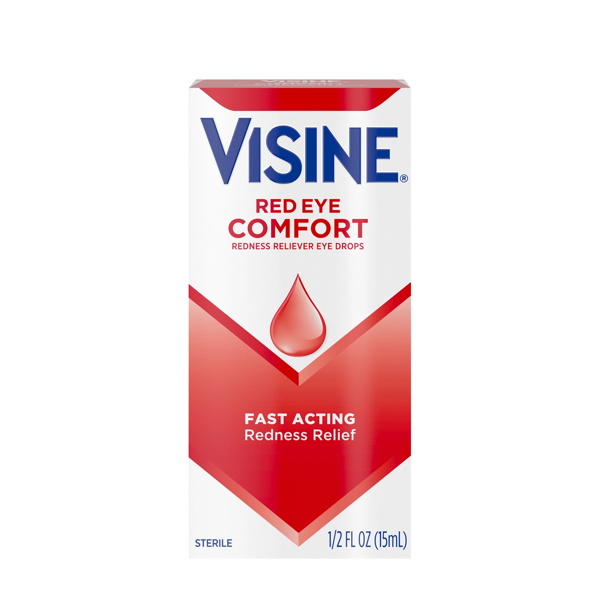 Visine Redness Relief Eye Drops – 0.28 oz Bottles, 6 Count Box – Fast-Acting Eye Redness Reliever – Soothes & Moisturizes Dry, Irritated Eyes – Travel Size