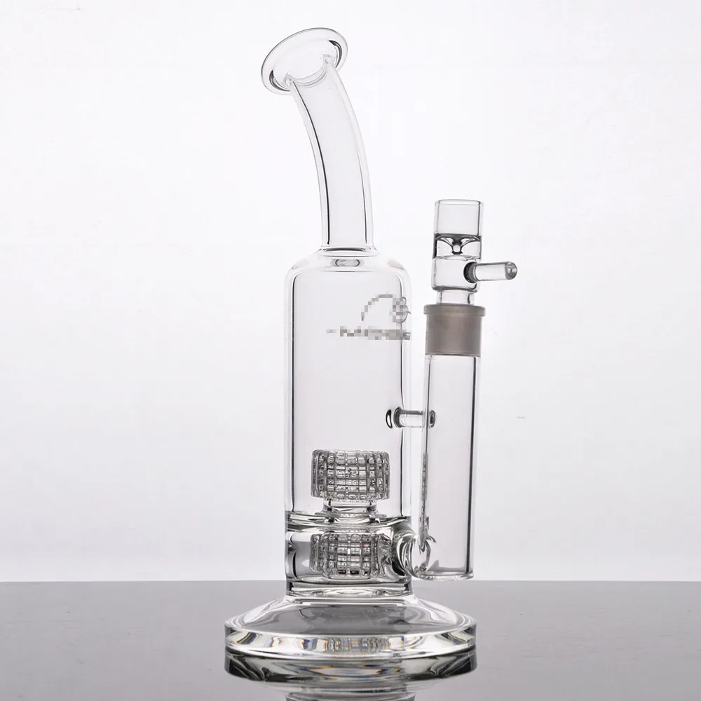Morpheus 16.5" Double Matrix Percolator Water Pipe – Premium Borosilicate Glass Bong with 19mm Joint | Al2080 Model | Thick Base | Smooth Hits | Scientific Design