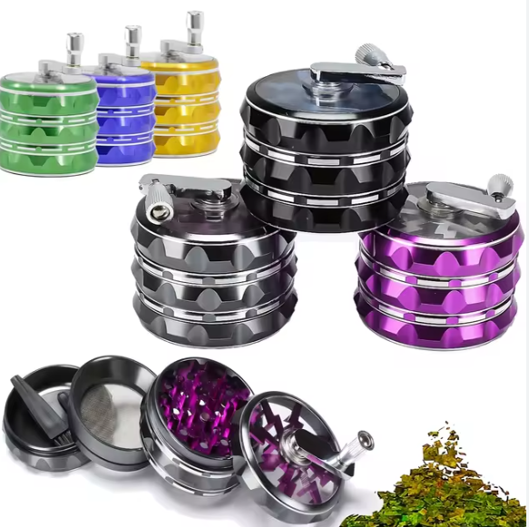 Bell Animal Herb Grinder – 4-Piece Grinder with Cute Animal Design, Sharp Teeth, Magnetic Lid & Pollen Catcher – Durable Metal Tobacco & Spice Grinder – MG 060 Unique Gift for Smokers