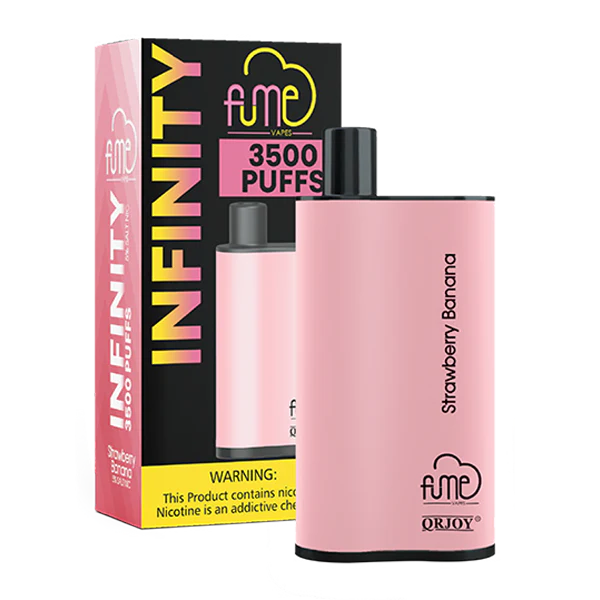 Fume Infinity 3500 Puffs – Strawberry Banana Disposable Vape | 5 Count Box | Creamy Strawberry & Banana Flavor | 5% Nicotine | Long-Lasting, Pre-Filled Vape Device